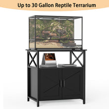 Load image into Gallery viewer, 20-29 Gallon Fish Tank Stand, Aquarium Stand with Cat Litter Box Enclosure, Black