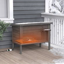 Load image into Gallery viewer, GDLF Outdoor Feral Cat House Heated 100% Insulated All-Round Foam Weatherproof 34.5&quot;X21.5&quot;x27.2&quot;