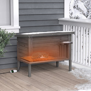 GDLF Outdoor Feral Cat House Heated 100% Insulated All-Round Foam Weatherproof 34.5"X21.5"x27.2"