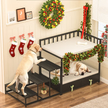 Load image into Gallery viewer, GDLF Dog Bunk Beds for Large Dogs, Dog Bedside Bed with Stairs &amp; Storage, Space-Saving Indoor Pet Furniture