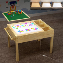Load image into Gallery viewer, GDLF Light Table for Kids, 3-in-1 Kids Activity Table with Storage, LED Sensory, Building Brick &amp; Art Table for Ages 3+