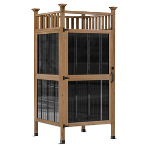 GDLF Outdoor Shower Enclosure with Lockable Door, Privacy Outdoor Changing Room for Pool Wash Station
