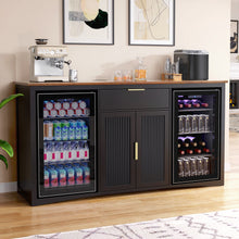 Load image into Gallery viewer, Long Coffee Bar Cabinet with Fridge Space, 70.1" Modern Wine Liquor Cabinet,White
