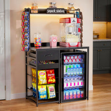 Load image into Gallery viewer, GDLF Snack Bar Cabinet with Fridge Space, Compact Snack Organizer Coffee Station 35.86" W