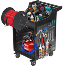 Load image into Gallery viewer, GDLF Portable Air Compressor Utility Cart with  Air Hose Reel for up to 6 Gallon Pancake Compressor