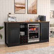 Load image into Gallery viewer, GDLF Extra Long Bar Cabinet with Fridge Space, Modern Wine Liquor Cabinet,78.7"