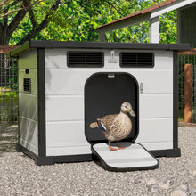 Load image into Gallery viewer, GDLF Duck Coop for Outside, Weatherproof Duck House with Easy-Clean Design &amp; Ventilation – Plastic Night Shelter for Backyard Ducks (2–3 Ducks)