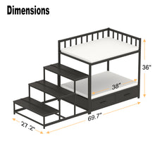 Load image into Gallery viewer, GDLF Dog Bunk Beds for Large Dogs, Dog Bedside Bed with Stairs &amp; Storage, Space-Saving Indoor Pet Furniture