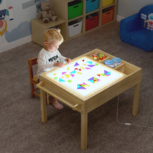 Load image into Gallery viewer, GDLF Light Table for Kids, 3-in-1 Kids Activity Table with Storage, LED Sensory, Building Brick &amp; Art Table for Ages 3+