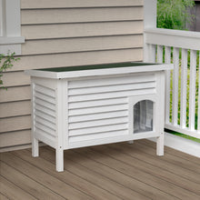Load image into Gallery viewer, Solid Wood Outdoor Cat House Feral Cat Shelter Ventilated for Summer