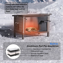 Load image into Gallery viewer, Outdoor Cat House Weatherproof, Insulated Feral Cat Shelter with Thermal Foil Lining