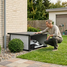 Load image into Gallery viewer, GDLF Robot Lawn Mower Garage, Weatherproof Shelter for Robotic Mower Charging Station, Durable PP Panel for Outdoor Use