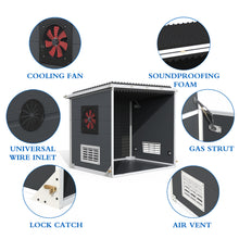 Load image into Gallery viewer, GDLF Generator Shed, Outdoor Generator Box with Cooling Fan &amp; Soundproof Insulation, Weatherproof Quiet Box for Portable Power Source