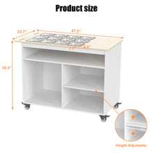 Load image into Gallery viewer, DLF Charcuterie Cart with Stainless Steel Food Pans, Mobile Pizza Topping &amp; Salad Bar Station, Buffet Serving Table