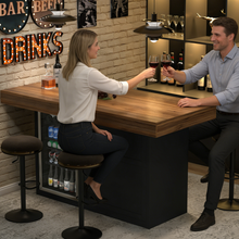 Load image into Gallery viewer, GDLF Bar Height Table with Fridge Space, 41.1"H Counter Height Pub Tall Dining Table,  Kitchen Bar with Storage