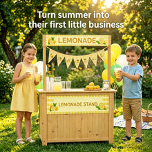 Load image into Gallery viewer, GDLF Lemonade Stand for Kids,  Lemonade bar with Fabric Banner &amp; Skirt, 27.5” Counter Height Kids Outdoor Stand for Backyard, Parties &amp; Pretend Play (Ages 5–10)