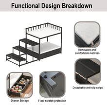 Load image into Gallery viewer, GDLF Dog Bunk Beds for Large Dogs, Dog Bedside Bed with Stairs &amp; Storage, Space-Saving Indoor Pet Furniture