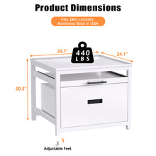 Load image into Gallery viewer, Washer Dryer Pedestal Stand, 24.1&quot; Laundry Pedestal for Compact Washing Machine