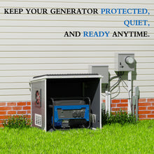 Load image into Gallery viewer, GDLF Generator Shed, Outdoor Generator Box with Cooling Fan &amp; Soundproof Insulation, Weatherproof Quiet Box for Portable Power Source