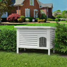 Load image into Gallery viewer, Solid Wood Outdoor Cat House Feral Cat Shelter Ventilated for Summer