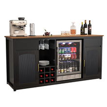 Load image into Gallery viewer, GDLF Extra Long Bar Cabinet with Fridge Space, Modern Wine Liquor Cabinet,78.7"