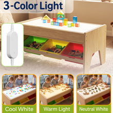Load image into Gallery viewer, 2-in-1 Light Table for Kids, 2 Tabletops, 3 Color Modes for Classroom