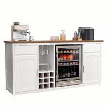 Load image into Gallery viewer, GDLF Extra Long Bar Cabinet with Fridge Space, Modern Wine Liquor Cabinet,78.7"