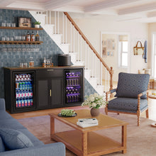 Load image into Gallery viewer, Long Coffee Bar Cabinet with Fridge Space, 70.1" Modern Wine Liquor Cabinet,White