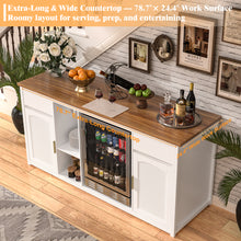 Load image into Gallery viewer, GDLF Extra Long Bar Cabinet with Fridge Space, Modern Wine Liquor Cabinet,78.7"