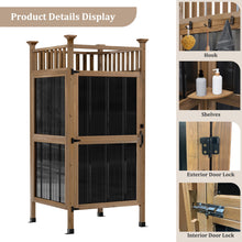 Load image into Gallery viewer, GDLF Outdoor Shower Enclosure with Lockable Door, Privacy Outdoor Changing Room for Pool Wash Station