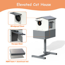 Load image into Gallery viewer, GDLF Elevated Outdoor Cat House Raccoon Proof, Weatherproof Feral Cat Shelter with Insulated Foam and Escape Door