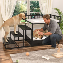 Load image into Gallery viewer, GDLF Dog Bunk Beds for Large Dogs, Dog Bedside Bed with Stairs &amp; Storage, Space-Saving Indoor Pet Furniture