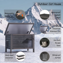 Load image into Gallery viewer, Outdoor Cat House Weatherproof, Insulated Feral Cat Shelter with Thermal Foil Lining