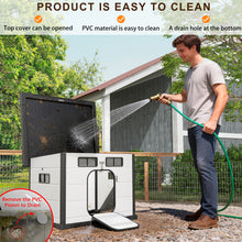 Load image into Gallery viewer, GDLF Duck Coop for Outside, Weatherproof Duck House with Easy-Clean Design &amp; Ventilation – Plastic Night Shelter for Backyard Ducks (2–3 Ducks)