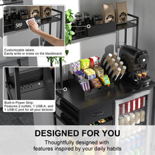 Load image into Gallery viewer, GDLF Snack Bar Cabinet with Fridge Space, Compact Snack Organizer Coffee Station 35.86" W