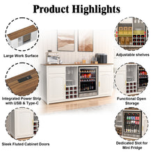Load image into Gallery viewer, GDLF Extra Long Bar Cabinet with Fridge Space, Modern Wine Liquor Cabinet,78.7"