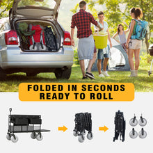 Load image into Gallery viewer, GDLF Beach Wagon, Collapsible Double Decker Utility Cart with 500lb Capacity &amp; 9&quot; All-Terrain Balloon Tires