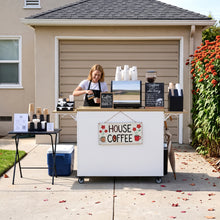 Load image into Gallery viewer, GDLF Portable Coffee Cart with Wheels for Events, Weddings &amp; Pop Ups