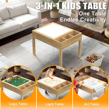Load image into Gallery viewer, GDLF Light Table for Kids, 3-in-1 Kids Activity Table with Storage, LED Sensory, Building Brick &amp; Art Table for Ages 3+