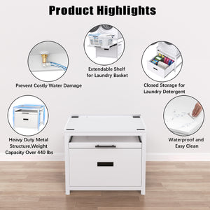 Washer Dryer Pedestal Stand, 24.1" Laundry Pedestal for Compact Washing Machine