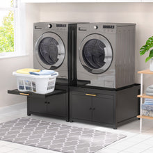 Load image into Gallery viewer, GDLF Laundry Pedestal Heavy Duty Metal Washer Dryer Pedestal 29&quot; Universal Fit Anti-Vibration Washing Machine Stand