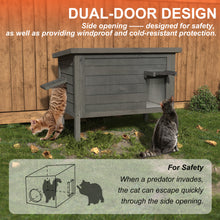 Load image into Gallery viewer, Outdoor Cat House Weatherproof, Insulated Feral Cat Shelter with Thermal Foil Lining