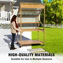 Load image into Gallery viewer, GDLF Farm Stand，Wooden Farmers Market Stand with Metal Roof for Farmhouse Decor, Events &amp; Small Business Display