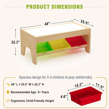 Load image into Gallery viewer, 2-in-1 Light Table for Kids, 2 Tabletops, 3 Color Modes for Classroom