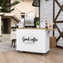 Load image into Gallery viewer, GDLF Portable Coffee Cart with Wheels for Events, Weddings &amp; Pop Ups