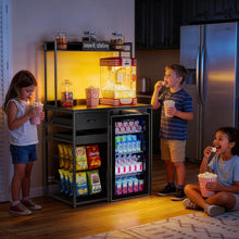 Load image into Gallery viewer, GDLF Snack Bar Cabinet with Fridge Space, Compact Snack Organizer Coffee Station 35.86" W