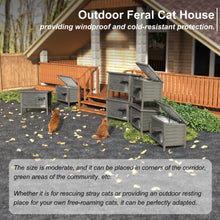 Load image into Gallery viewer, Outdoor Cat House Weatherproof, Insulated Feral Cat Shelter with Thermal Foil Lining