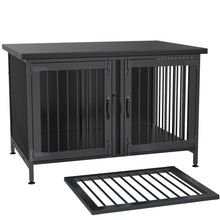 Load image into Gallery viewer, GDLF Double Dog Crate with Divider for 1 or 2 dogs, Indoor Kennel Cage (Int.dims:36.2”Wx24.5”Dx21”H)