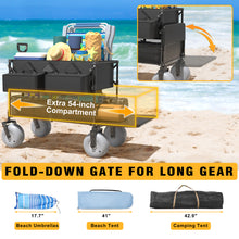Load image into Gallery viewer, GDLF Beach Wagon, Collapsible Double Decker Utility Cart with 500lb Capacity &amp; 9&quot; All-Terrain Balloon Tires