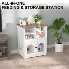 Load image into Gallery viewer, Cat Feeding Station, Cat Cabinet for Microchip Feeder with Dog-Proof Design, Specially Fits Surefeed &amp; Automatic Pet Feeder for Multi-Pets Home